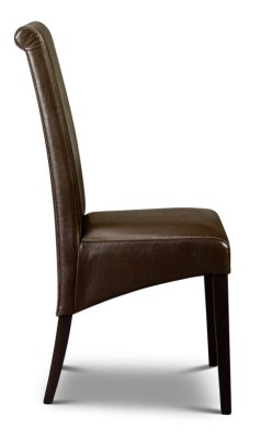 Your Price Furniture.co.uk Pair of Faux Leather Artemis Chairs with Wenge Legs By Julian Bowen
