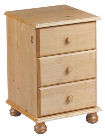 Your Price Furniture.co.uk Pickwick 3 Drawer Bedside Chest
