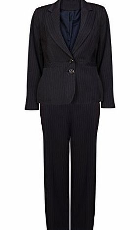 Your Style Outlet Ladies Grey Pinstripe Office Business 2 Piece Trouser Suit Size 12