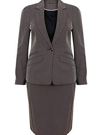 Your Style Outlet New Ladies Brown Spot Fleck 2 Piece Pencil Skirt Business office Suit Size 14