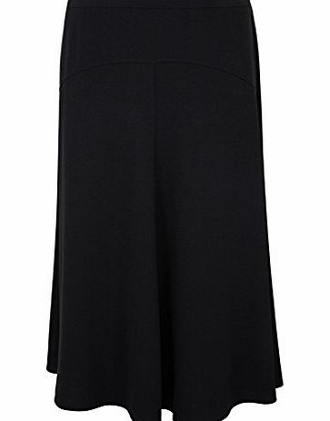 Yours Clothing Yoursclothing Plus Size Womens Crepe Flared Maxi Skirt With Panel Detail Size 20 Black