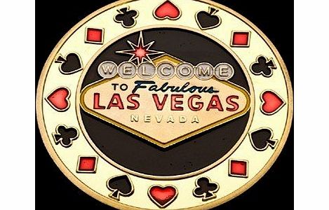 Yousave LAS VEGAS NEVADA POKER CARD GUARD CHIPS CARD PROTECTOR COINS ACCESSORIES BRASS 32G GRAMS