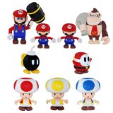Yujin Nintendo Mario Vs Donkey Kong Mini Figures Set of 9
