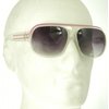 Vintage Retro Clear Sunglasses (Pink)