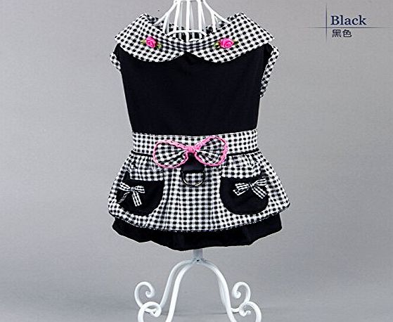 Yuver TM) XS-XL puppy summer clothing small dog cat dress fashion pet dress dog dress up black summer clothing