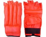 ZAIMA Bag Mitts Fingerless RED- LEATHER -Zaima- MEDIUM - SPECIAL LOW PRICE !!!