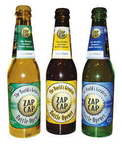 Zap Cap Bottle Shaped Bottle Cap Opener