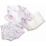 Zapf Creation Baby Annabell Underwear White Pattern Lilac Bow 46CM