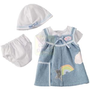 Zapf Creation BABY born Dress Collection Blue Dress With Hat and Underwear