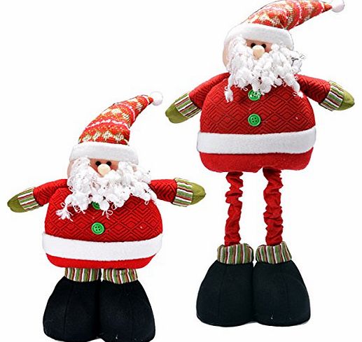 Zeagoo Christmas Ornament Santa Claus Flexible Legs Snowman High Quality