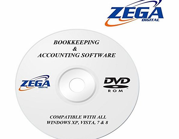 ZEGA Digital Bookkeeping Accounting Business and Personal Finance Software Disc DVD CD