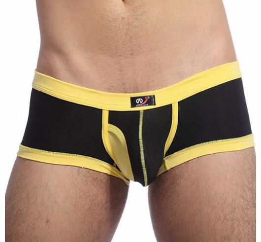 Zehui Mens Boxers Briefs Shorts Underwear Underpants Color Matched Black Tag M