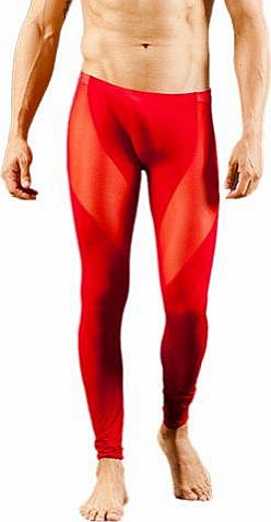 Mens Breathable Long johns Thermal Pants Underwear Trousers Red Tag L