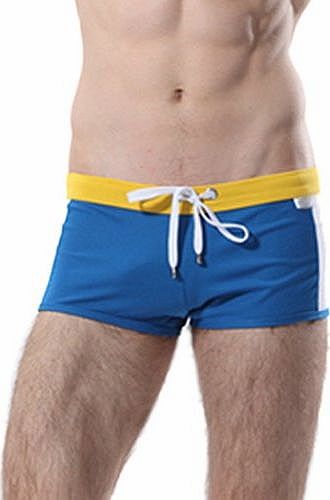 Zehui Mens Color Underpants Boxers Low Rise Rope Tie Boxers Underwear (LS)
