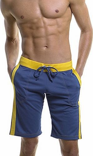 Mens Soft Running Sports Loose Shorts Underwear Pants Blue Waist 73-79CM (28-31inch)