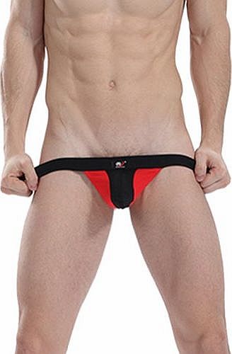 Zehui Mens Thongs G-string Shorts Briefs Jockstrap Underpants Red Tag XL