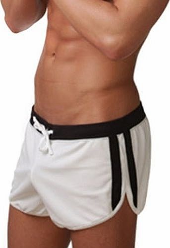 Zehui Sexy Mens Underwear Boxer Trunks Shorts Pants Jogging Sports Briefs White Waist: 28``-33``