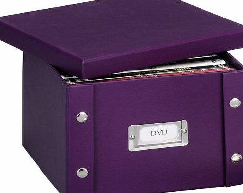 17791 DVD Storage Box Cardboard 21.5 x 20.5 x 15 cm Purple