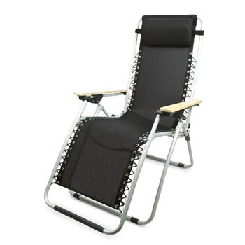 Zero Gravity Deck Chair Black