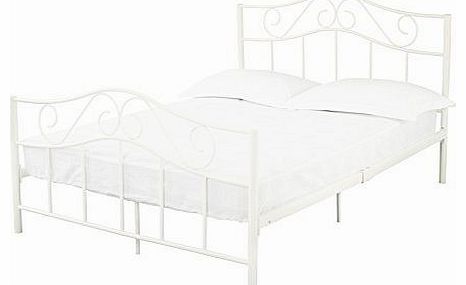 Zeta Double Metal Bed, White