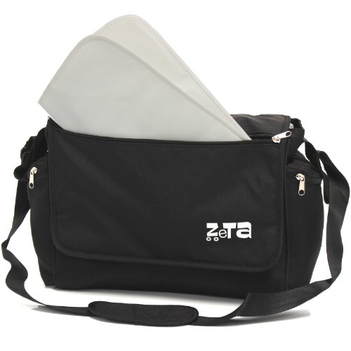  Luxury Changing Bag Complete with Changing Mat (Large, Black)