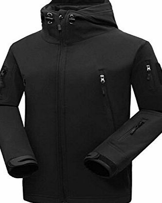 Women/Men Winter Outwear Ski Snow Waterproof Breathable Hooded Climbing Hiking Snowboarding Outdoor Sport Jacket Coat( Size M, Black)