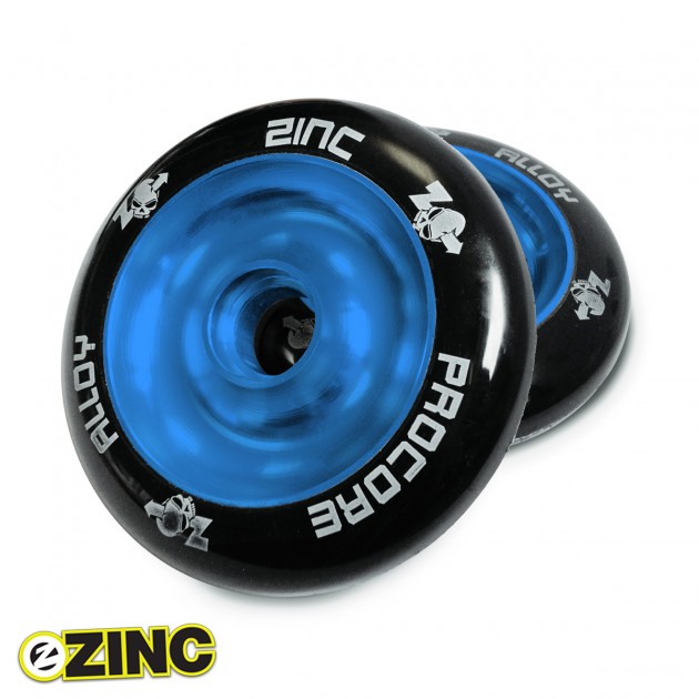Zinc Pro Core Solid Alloy Scooter Wheels - Blue