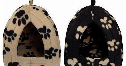 New Dog Cat Warm Fleece Winter Bed Igloo House Soft Luxury Basket For Pets Puppy Shopmonk (Black)