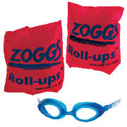 zoggs Little Pheonix Goggles (Blue) With Roll-Up