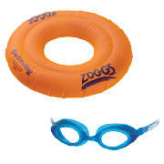 Zoggs Little Pheonix Goggles (Blue) With Swim Ring