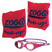zoggs Little Pheonix Goggles (Pink) With Roll-Up