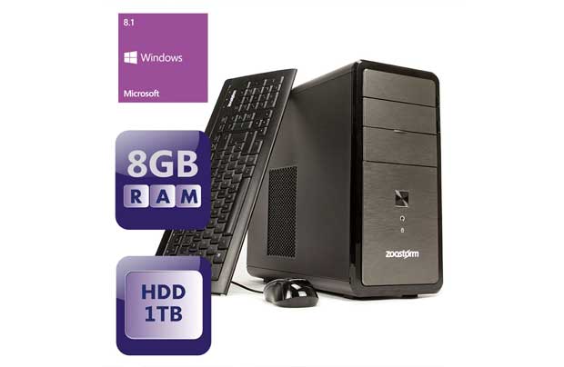 Zoostorm 1TB 8GB AMD A4 Desktop PC with WiFi