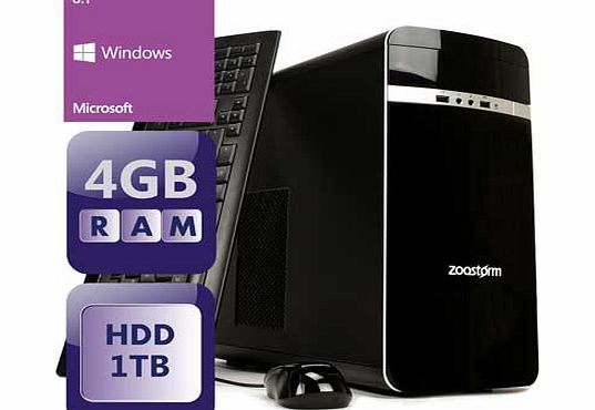 Zoostorm AMD A66400k 1TB 4GB Desktop PC - Black