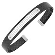 Black - Carbon Fibre & Stainless Steel Bracelet
