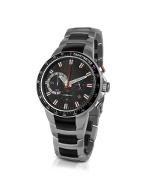 Black Dial Stainless Steel Bracelet Chrono Watch