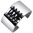 Corset Lacing Stainless Steel Cuff Bracelet