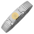 Stainless Steel Bracelet with Round 18K Gold Plate