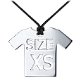 XS - Stainless Steel T-Shirt Pendant w / Lace
