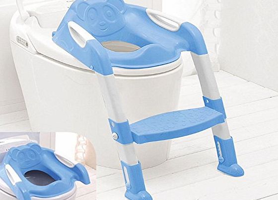 Zuvo Baby Toddler Potty Training Toilet Ladder Seat Steps Blue