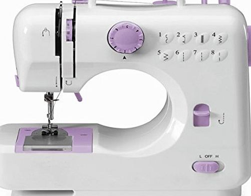 Zyon Sewing Machine Double thread, double speed (Low / High) 8 built-in stitch pattern - NEW version with Purple Buttons